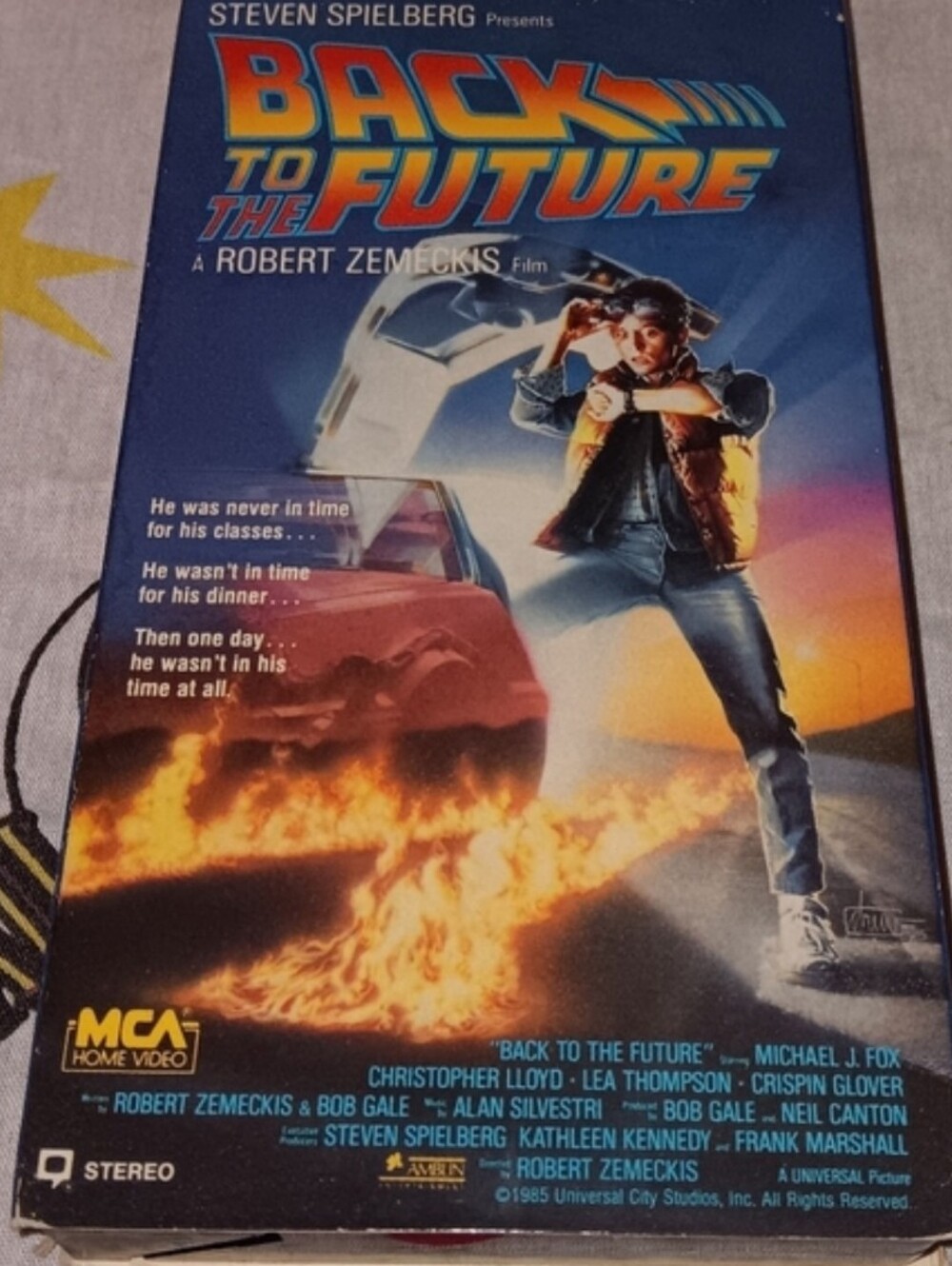Vintage Back to the Future Movie VHS Tape - Blue